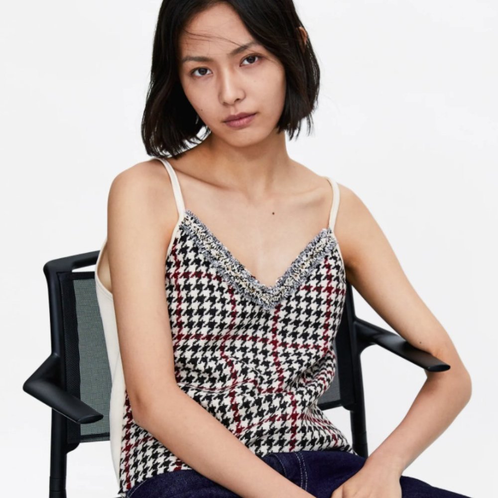 Zara Contrast Camisole Top